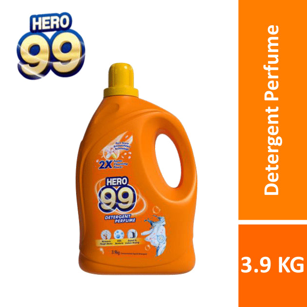 HERO99 Detergent Perfume 3.9KG/3.6KG Long Lasting Fragrance/ Odour Buster/ Colour Protect/  Luxury Lasting Fragrance