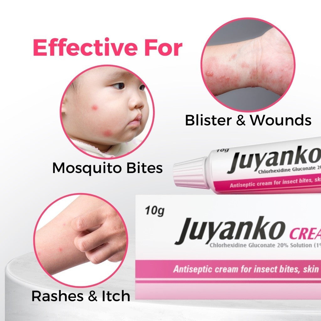 Juyanko Antiseptic Cream (10g) - Chlorhexidine For Insect Bites & Cuts