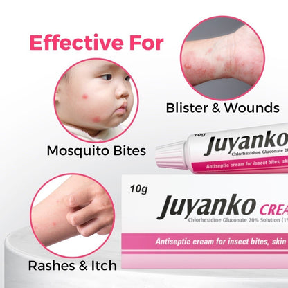 Juyanko Antiseptic Cream (10g) - Chlorhexidine For Insect Bites & Cuts