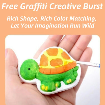 READY STOCK‼️ Random Cartoon Plaster Doll Painting | DIY Plaster Doll White | Creative Hand-Painted Art Kit 石膏娃娃涂色