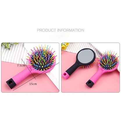 READY STOCK!!! Korean Eye Candy Rainbow S Curl Air Volume Brush | Abundant Hair Detangling Comb 彩虹S型空气蓬松卷发梳