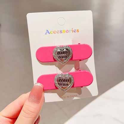 2Pcs Fashion Letter Star Wave Hairpin Sweet Cool Y2K Girls Hair Clips-CSW1014
