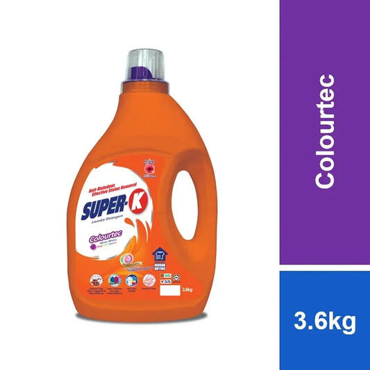 READY STOCK~Super-K Laundry Liquid Detergent 3.6kg / 3.8kg Anti-Bacterial Cuci Pakaian