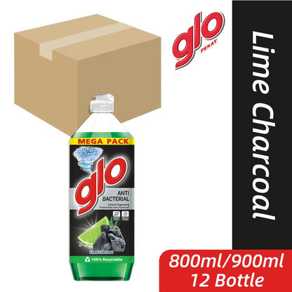 READY STOCK!!!GLO PEKAT Lemon Lime Dishwash Liquid DIshwashing 800/900ml Pencuci Pinggan Lemon Glo 1 Box of 12 Bottle
