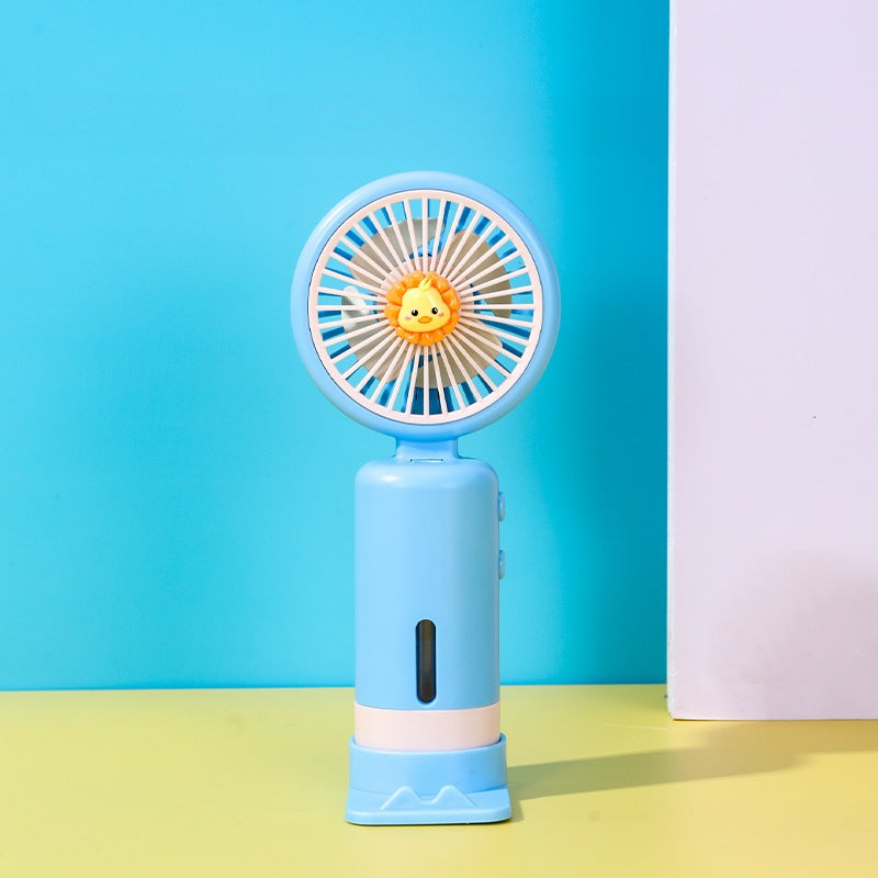READY STOCK‼️ Mini Portable Clip Fan | USB Rechargeable | Cute Cartoon Desk & Handheld Fan 迷你便携式风扇