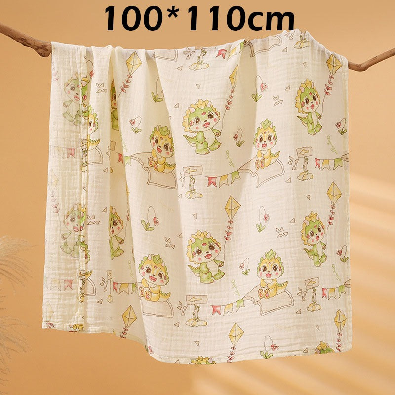 Newborn Baby Muslin Swaddle Kain Bedung Baby Towel Soft Blanket Kain Selimut Napkin Lampin Baby Blanket Kain Bedun
