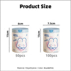 READY STOCK‼️ 50Pcs/100Pcs Cartoon Rabbit Large Drawstring Garbage Bags | Thick & Durable Plastic Trash Bags 大号抽绳垃圾袋