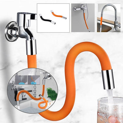 READY STOCK‼️ 360° Rotating Faucet Extension | Flexible Silicone Hose | Splash-Proof Water Tap Connector 旋转水龙头延长器 水龙头接头