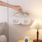 Wall-Mounted Punch-Free Glasses Storage Box | Sunglasses Display Rack | Decorative Eyewear Organizer Shelf 免打孔壁挂式眼镜收纳盒