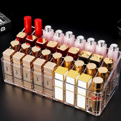 READY STOCK‼️ Lipstick Storage Box | Transparent Lip Gloss & Palette Organizer | Cosmetic Makeup Storage 化妆品收纳盒 口红收纳盒