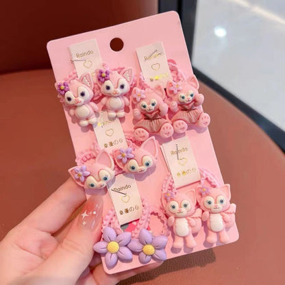 Children's Strawberry Bear Hair Rope Set Little Girl Cute Cartoon Head Rope Fashion Hair Accessories-CSW1008