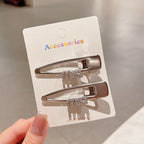 2Pcs Fashion Letter Star Wave Hairpin Sweet Cool Y2K Girls Hair Clips-CSW1014