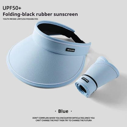 READY STOCK Ice silk Sun Protection Beach Cap For Women Summer Outdoor Foldable Can Be Stored Sun Hat 夏季防晒遮阳冰丝帽