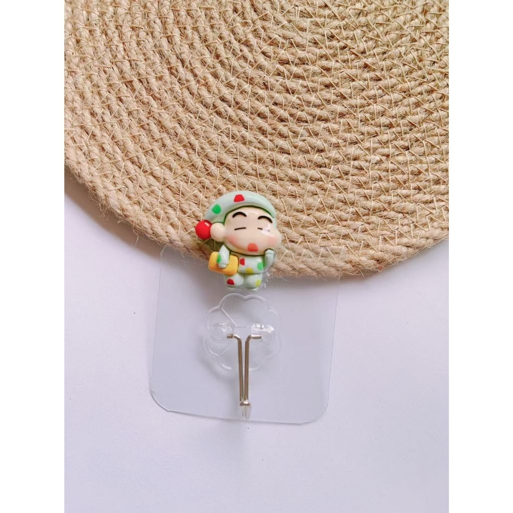 READY STOCK!!!Penyangkut Pakaian Lutsinar Gantung Dinding - Wall Hooks Cutie Kitty/Doraemon Kitchen Bathroom