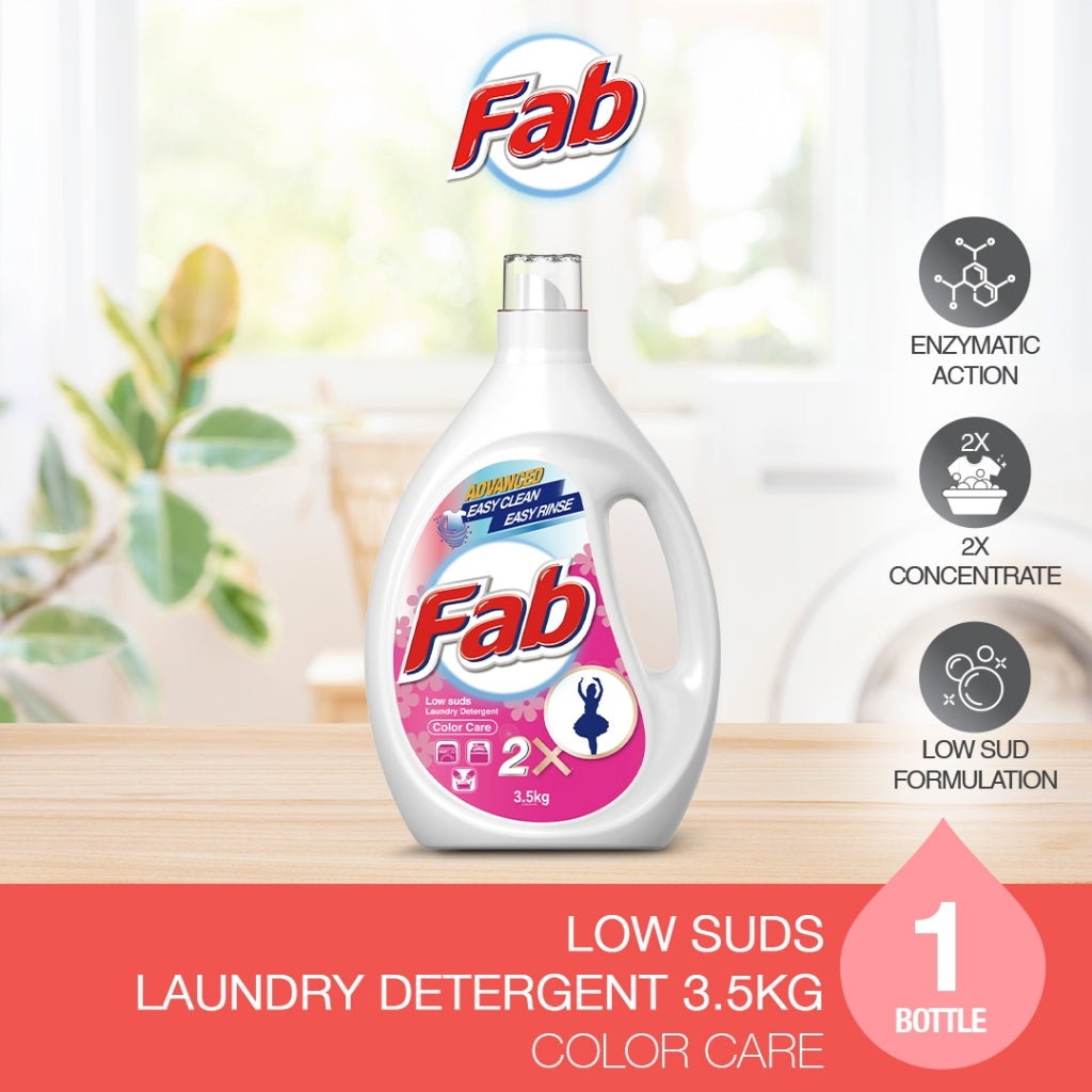 READY STOCK!!! Fab Low Sud Laundry Detergent Liquid 3.2kg/3.5kg