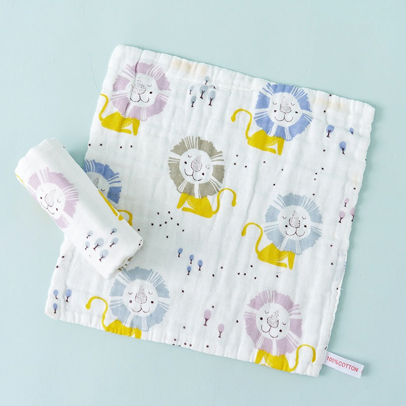 READY STOCK!!!! 6 Layers Baby Handkerchief Infant Towel Newborn Face Bath Towel Cotton Bib Bayi Sapu tangan