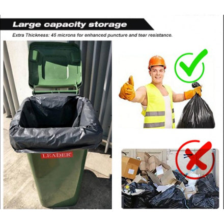 READY STOCK‼️ 50Pcs/100Pcs Cartoon Rabbit Large Drawstring Garbage Bags | Thick & Durable Plastic Trash Bags 大号抽绳垃圾袋