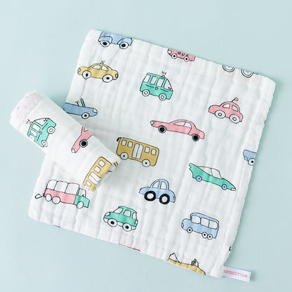 READY STOCK!!!! 6 Layers Baby Handkerchief Infant Towel Newborn Face Bath Towel Cotton Bib Bayi Sapu tangan