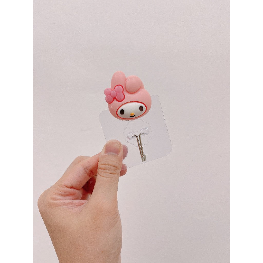 READY STOCK!!!Penyangkut Pakaian Lutsinar Gantung Dinding - Wall Hooks Cutie Kitty/Doraemon Kitchen Bathroom
