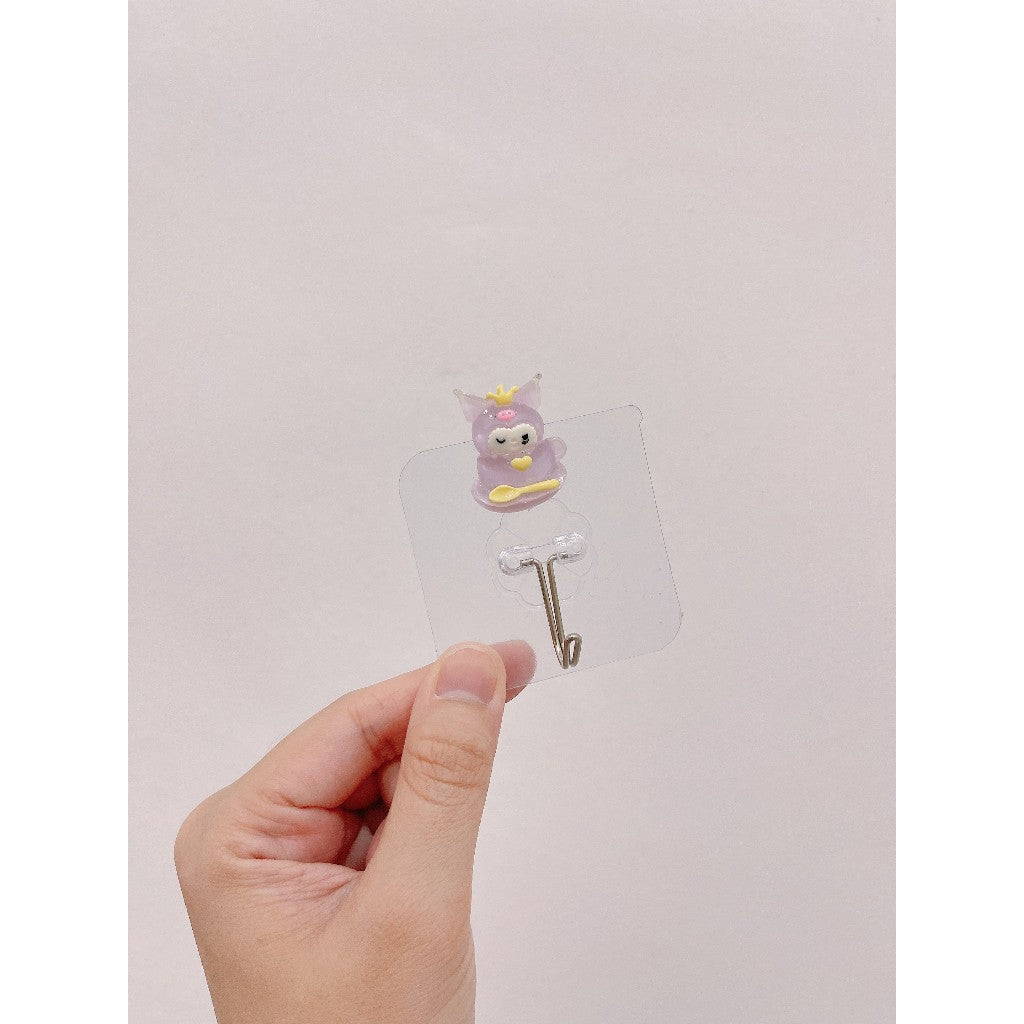 READY STOCK!!!Penyangkut Pakaian Lutsinar Gantung Dinding - Wall Hooks Cutie Kitty/Doraemon Kitchen Bathroom