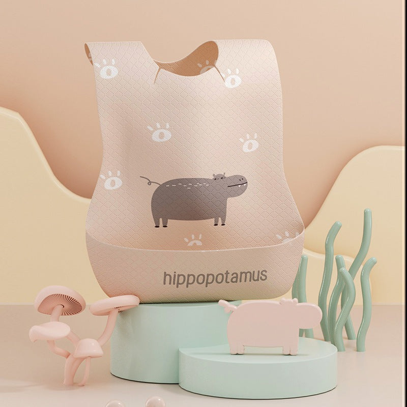 (READYSTOCK) 10PCS/50PCS Individual Packing Disposable Baby Bib Travel Waterproof Bib 一次性婴儿围兜