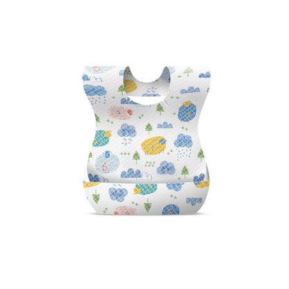 (READYSTOCK) 10PCS/50PCS Individual Packing Disposable Baby Bib Travel Waterproof Bib 一次性婴儿围兜