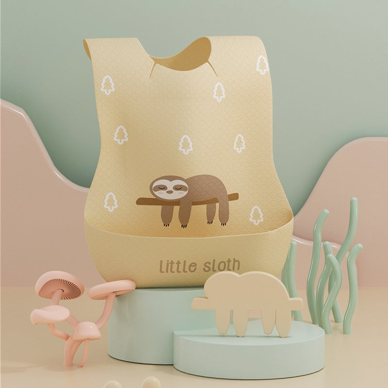 (READYSTOCK) 10PCS/50PCS Individual Packing Disposable Baby Bib Travel Waterproof Bib 一次性婴儿围兜