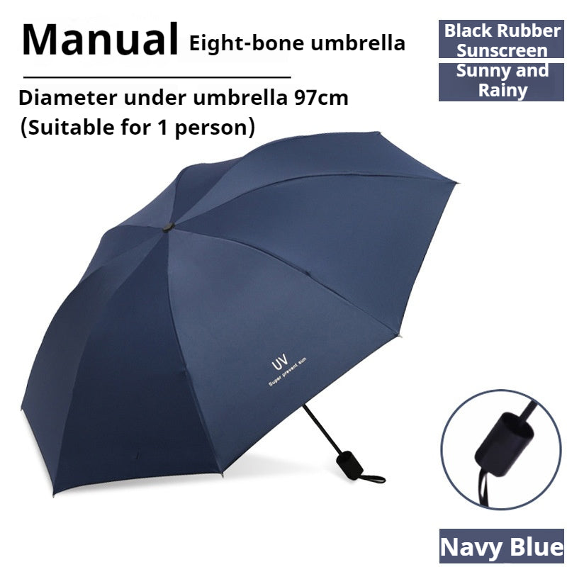 READY STOCK‼️ Foldable UV Protection Umbrella Silver Coating Anti-Rain Sun Kalis Hujan Matahari #3001 自动雨伞