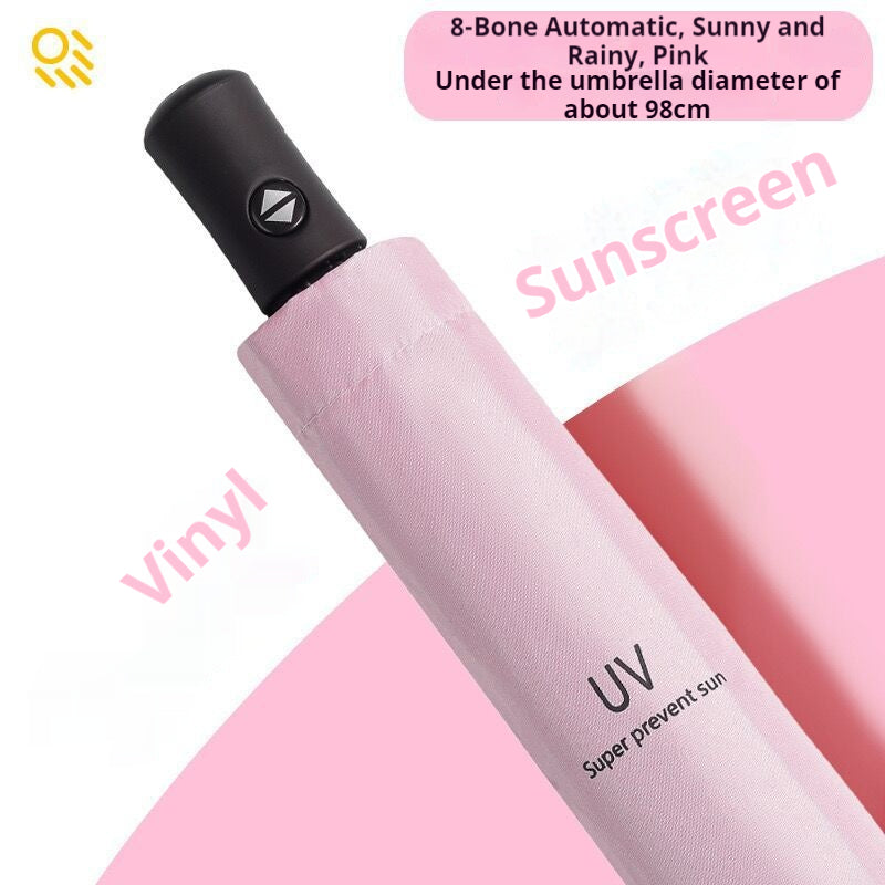 READY STOCK‼️ Foldable UV Protection Umbrella Silver Coating Anti-Rain Sun Kalis Hujan Matahari #3001 自动雨伞