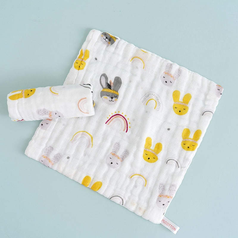 READY STOCK!!!! 6 Layers Baby Handkerchief Infant Towel Newborn Face Bath Towel Cotton Bib Bayi Sapu tangan