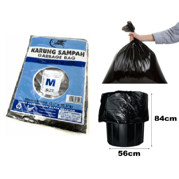 READY STOCK‼️ 50Pcs/100Pcs Cartoon Rabbit Large Drawstring Garbage Bags | Thick & Durable Plastic Trash Bags 大号抽绳垃圾袋