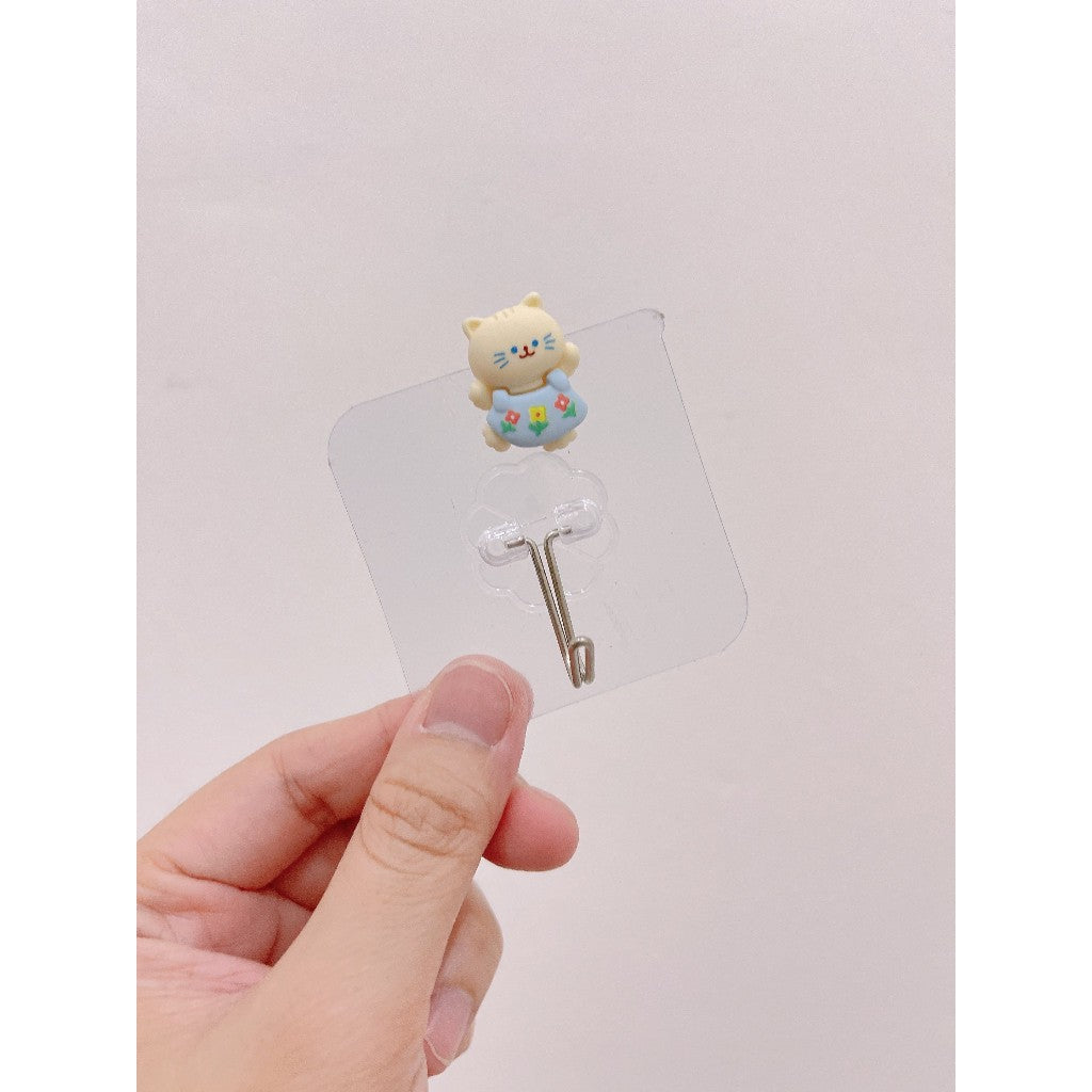 READY STOCK!!!Penyangkut Pakaian Lutsinar Gantung Dinding - Wall Hooks Cutie Kitty/Doraemon Kitchen Bathroom