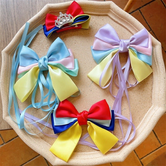 Snow White Bow Hairpin for Children Baby Princess Super Fairy Hair Accessories-CSW1019