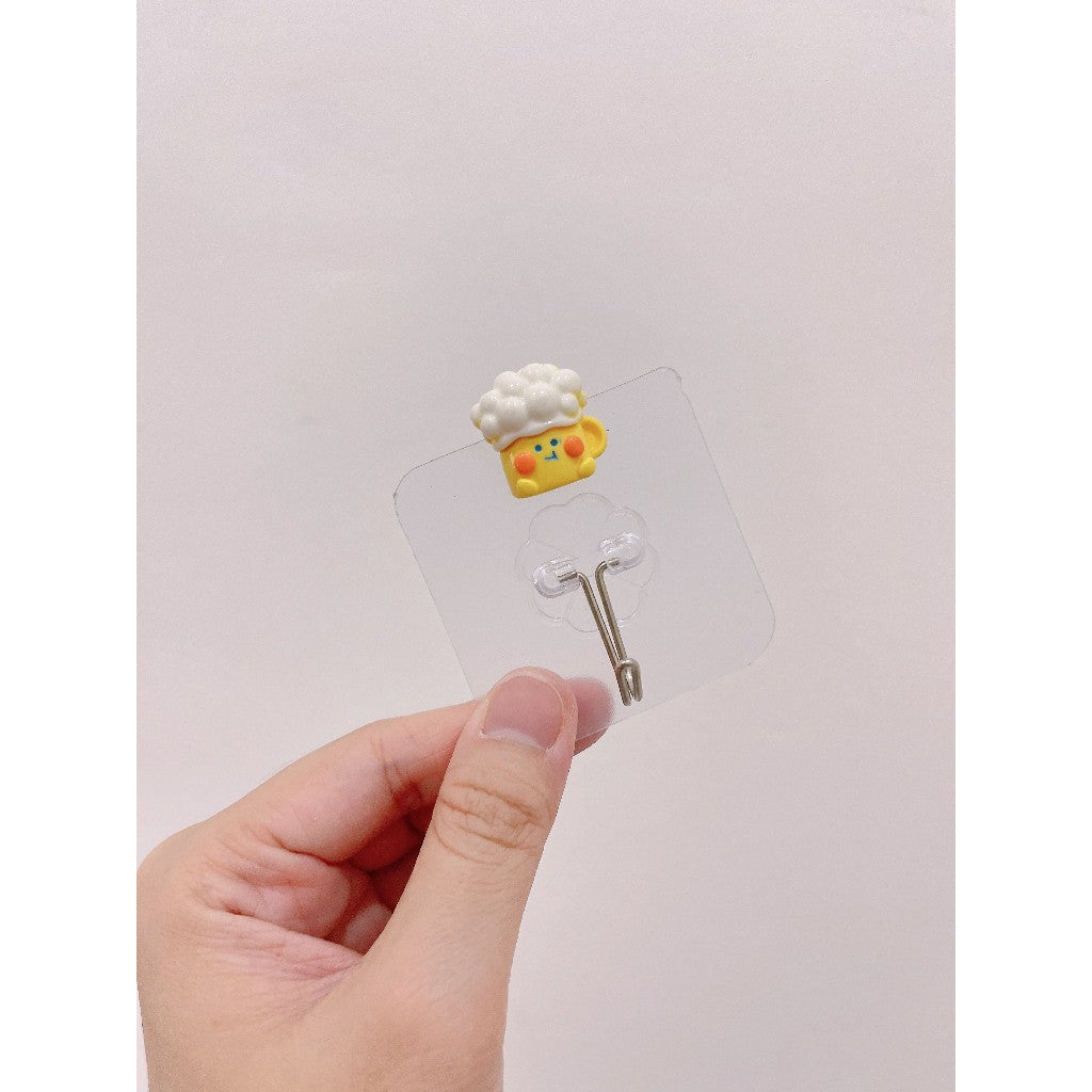READY STOCK!!!Penyangkut Pakaian Lutsinar Gantung Dinding - Wall Hooks Cutie Kitty/Doraemon Kitchen Bathroom