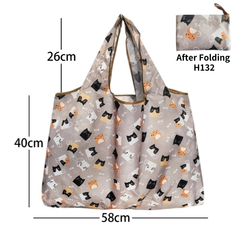 (READYSTOCK) Foldable Shopping Bag Folding Recycle Bag Reusable Custom Waterproof Grocery Bag-N038/N039/N040 环保袋