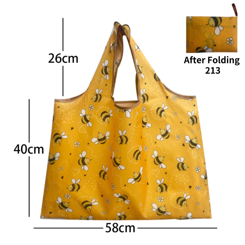 (READYSTOCK) Foldable Shopping Bag Folding Recycle Bag Reusable Custom Waterproof Grocery Bag-N038/N039/N040 环保袋