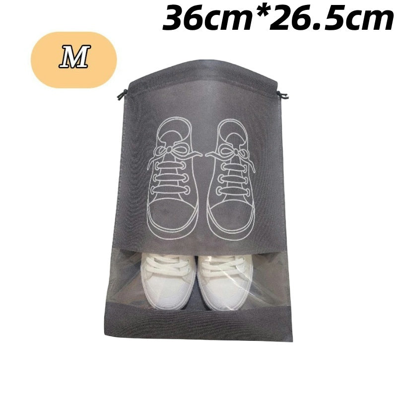 (READYSTOCK) Non Woven Shoe Bags Waterproof Drawstring Storage Bags Travel Storage Bags Dustproof Shoe Bag 无纺布防水鞋袋