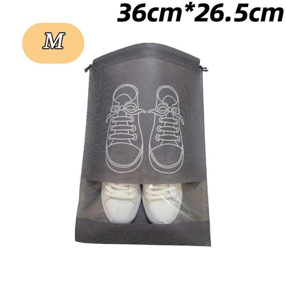 (READYSTOCK) Non Woven Shoe Bags Waterproof Drawstring Storage Bags Travel Storage Bags Dustproof Shoe Bag 无纺布防水鞋袋
