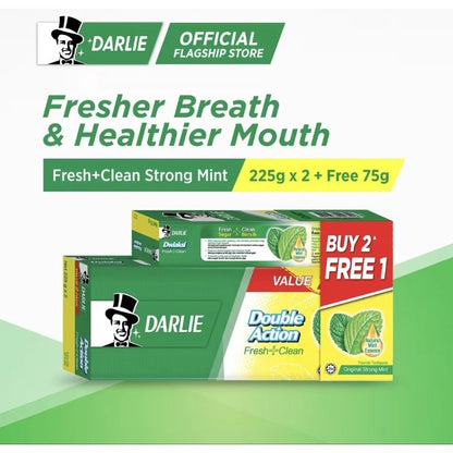 Darlie Toothpaste Value Pack 2in1 ( 225g X 2pcs ) 100% Original Genuine Darlie Product Ubat Gigi Darlie 黑人牙膏