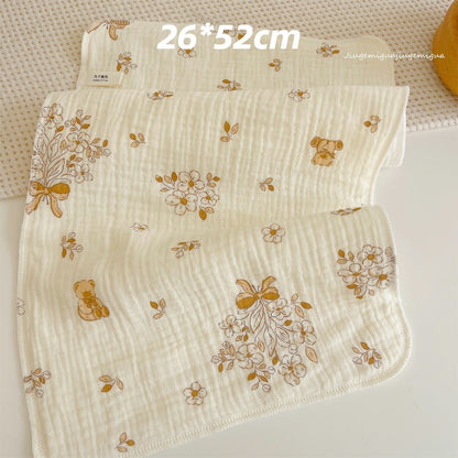 READY STOCK! Baby Muslin Cotton Washcloths | Soft Multi-Layer Face Towel | Baby Feeding Bibs | Multi-Style 婴儿棉纱洗脸巾 |