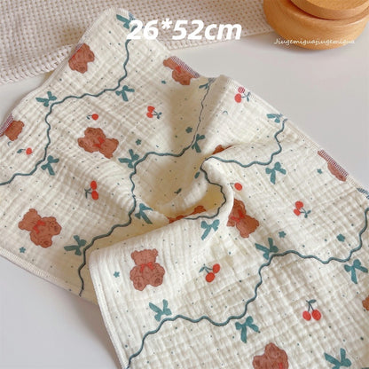 READY STOCK! Baby Muslin Cotton Washcloths | Soft Multi-Layer Face Towel | Baby Feeding Bibs | Multi-Style 婴儿棉纱洗脸巾 |