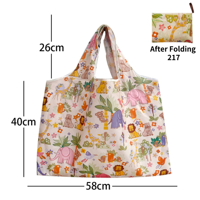 (READYSTOCK) Foldable Shopping Bag Folding Recycle Bag Reusable Custom Waterproof Grocery Bag-N038/N039/N040 环保袋