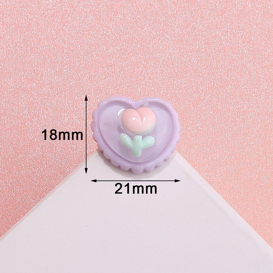 READY STOCK!!!Hole shoes decorative buckle accessories shoes flower buckle cute cartoon pattern garden shoe accessories