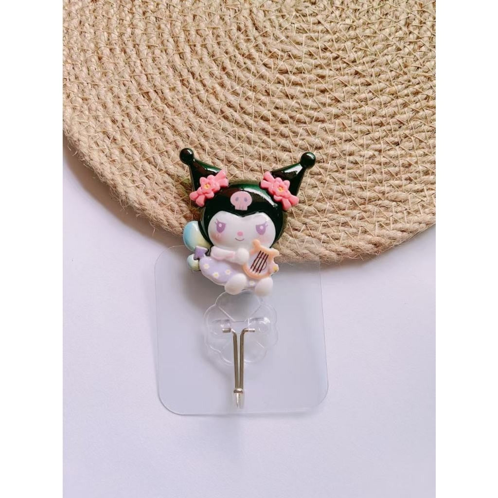 READY STOCK!!!Penyangkut Pakaian Lutsinar Gantung Dinding - Wall Hooks Cutie Kitty/Doraemon Kitchen Bathroom