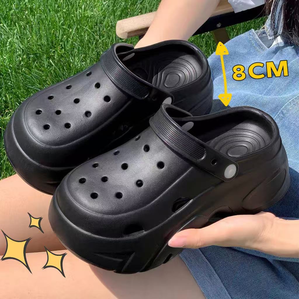 READY STOCK‼️ Muslimah High Heel Sandal Kasut Perempuan Tapak Lembut Moden Cantik Casual 1220-7-9 女士高款大头鞋