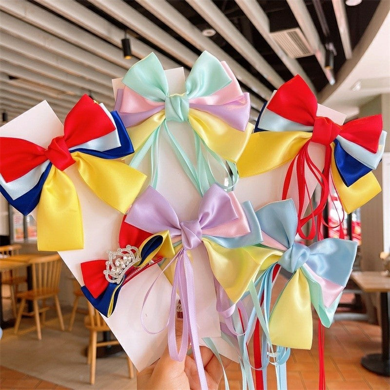 Snow White Bow Hairpin for Children Baby Princess Super Fairy Hair Accessories-CSW1019