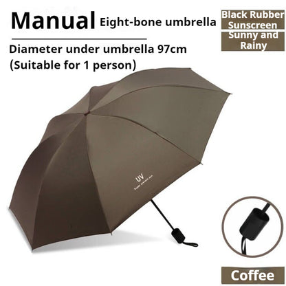READY STOCK‼️ Foldable UV Protection Umbrella Silver Coating Anti-Rain Sun Kalis Hujan Matahari #3001 自动雨伞
