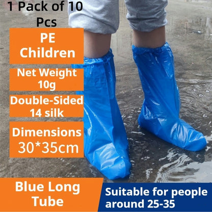 READY STOCK!! Disposable Rain Shoe Cover Waterproof Non Slip Transparent Plastic Rain-Proof Foot Cover 鞋套