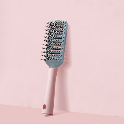 Comb Curved Vent Fluffy Hair Curly Hair Massage Ribs Comb Styling 马卡龙大弯蓬松梳子 头皮按摩梳卷发造型梳弧形十排骨梳子