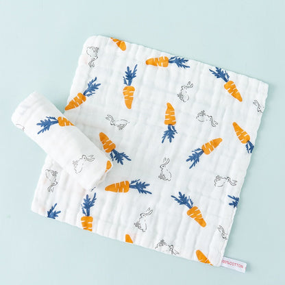 READY STOCK!!!! 6 Layers Baby Handkerchief Infant Towel Newborn Face Bath Towel Cotton Bib Bayi Sapu tangan